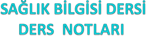  SAĞLIK BİLGİSİ DERSİ DERS  NOTLARI